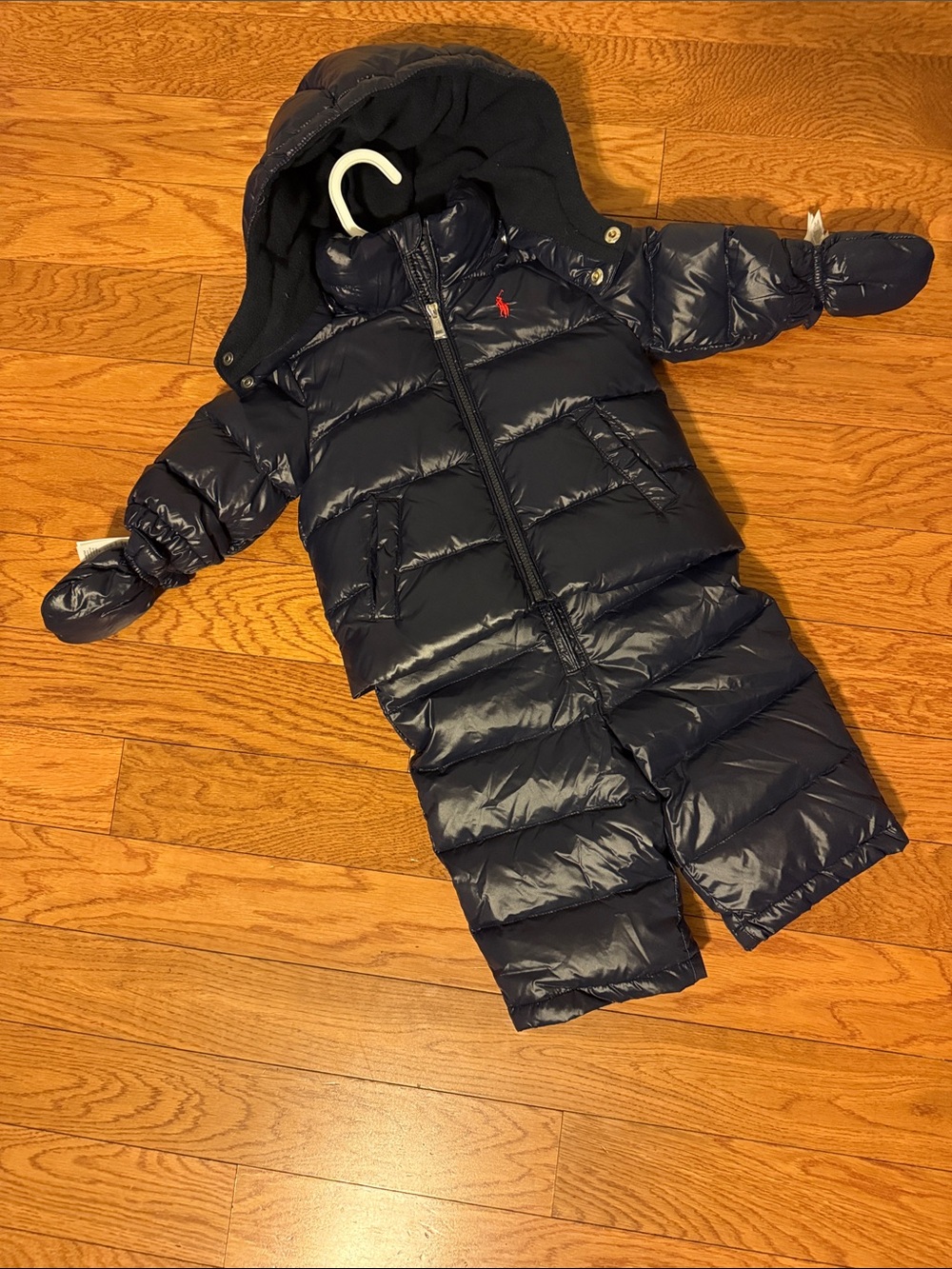 Ralph Lauren Dark Navy Quilted Puffer One-Piece